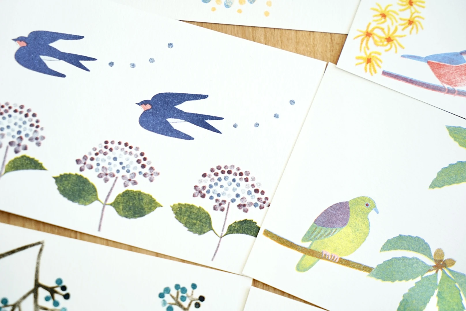 itsuko naka｜鳥與植物明信片6入組合