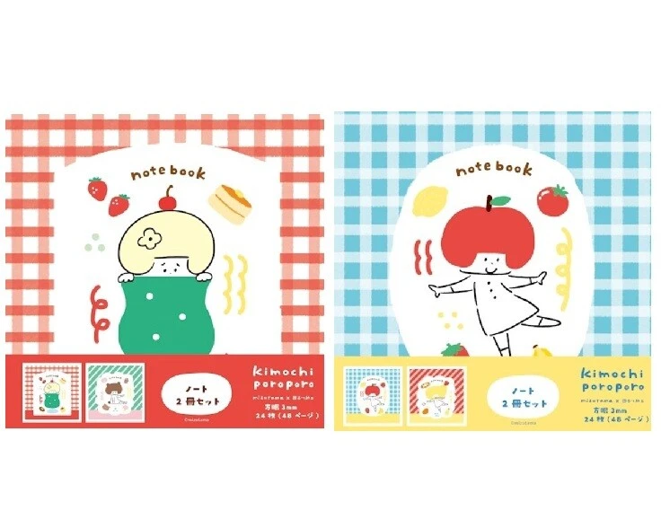 古川紙工｜mizutama kimochi poroporo方眼筆記本兩入組