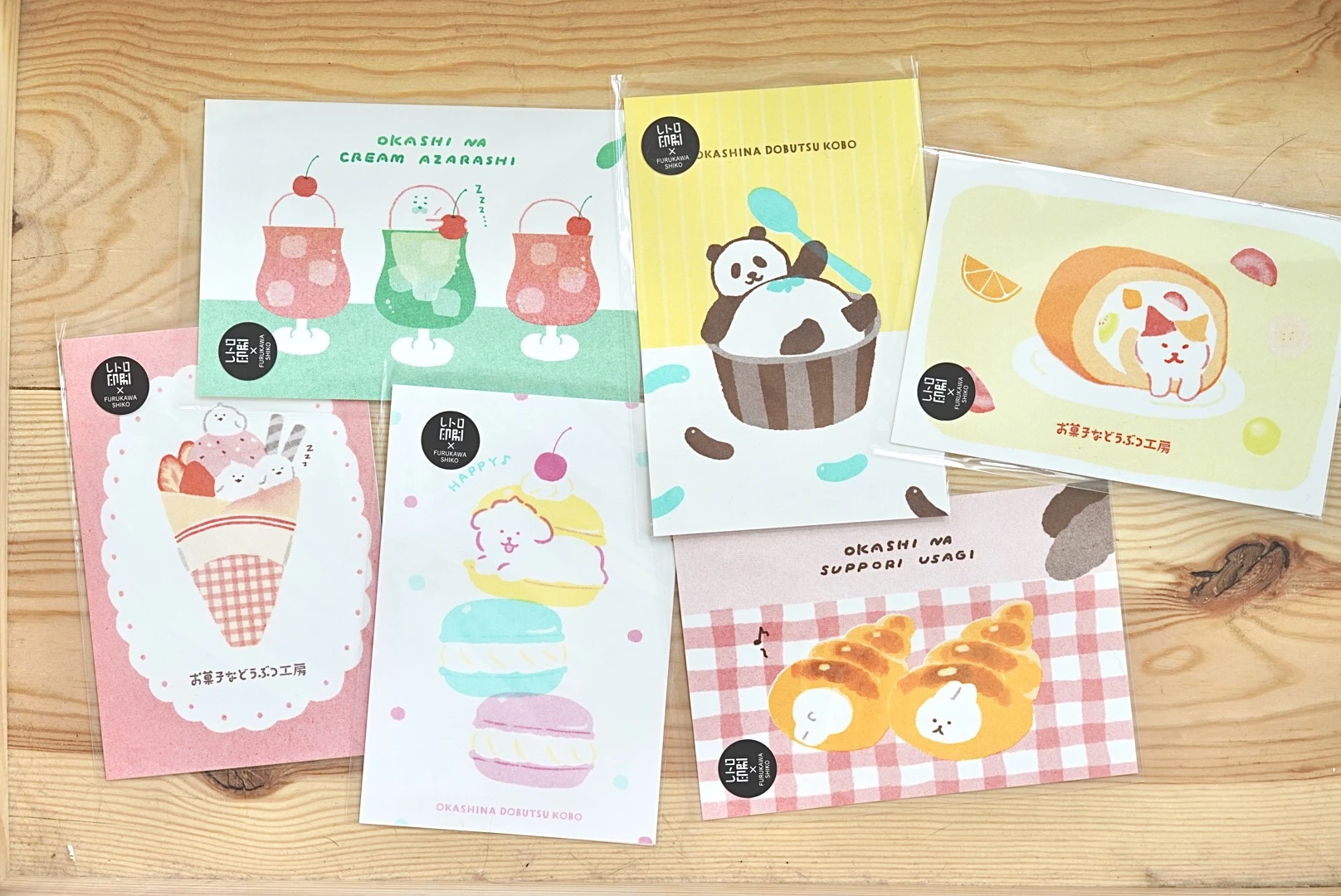 古川紙工｜動物菓子工坊第三彈網版印刷明信片