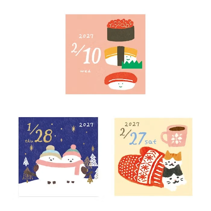 古川紙工｜2027每日一張小方塊日曆
