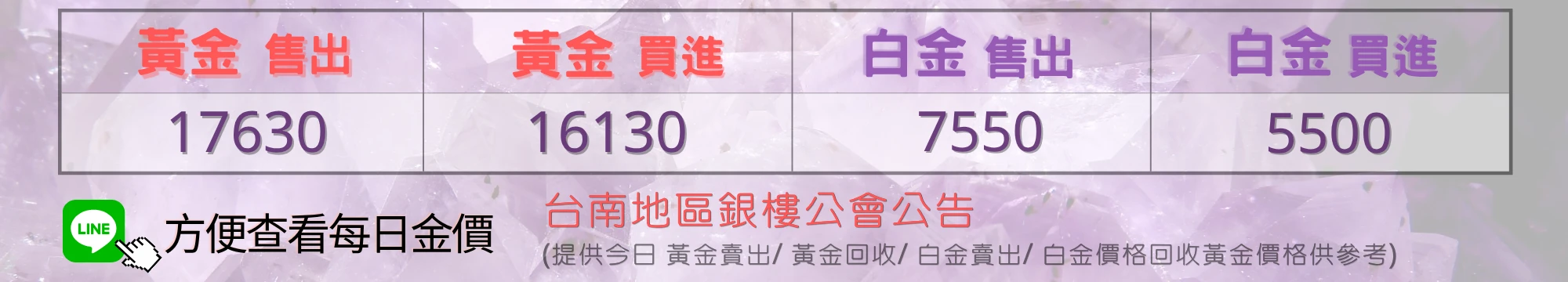 每日金價|黃金價格|黃金售出|白金價格|白金售出