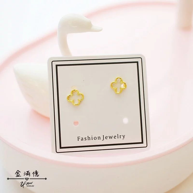 四葉草 女生黃金耳環