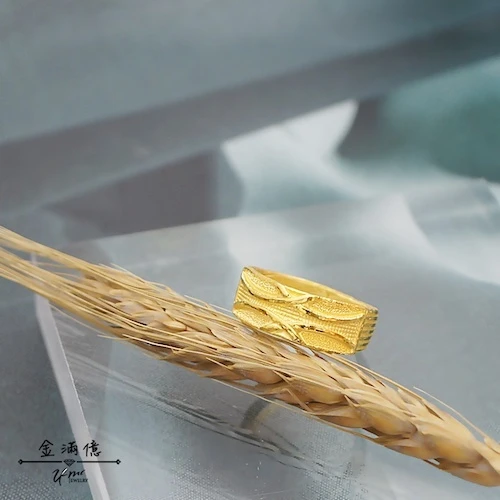 個性圖騰寬版黃金戒指（男款）