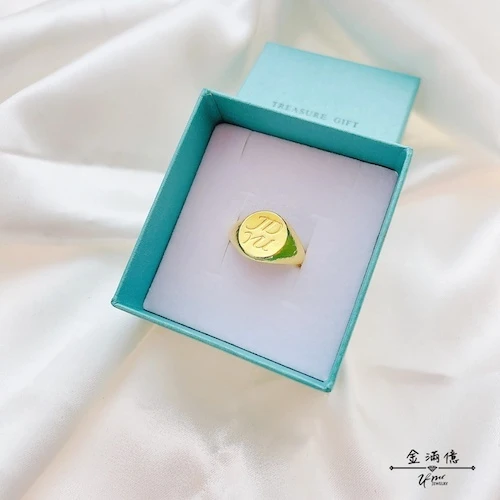 印章戒指或是圖章戒指|男生黃金戒指