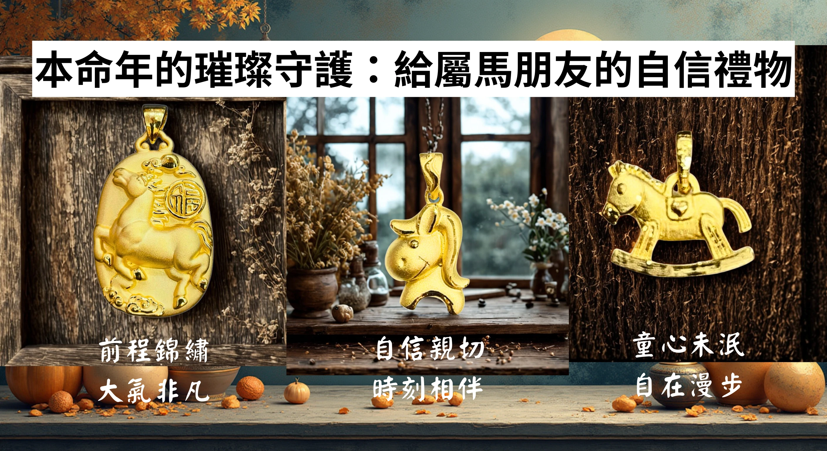 馬年吉祥話-馬年金飾