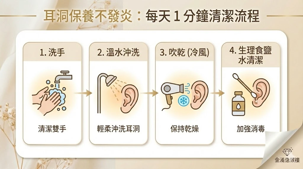 耳洞清潔怎麼做