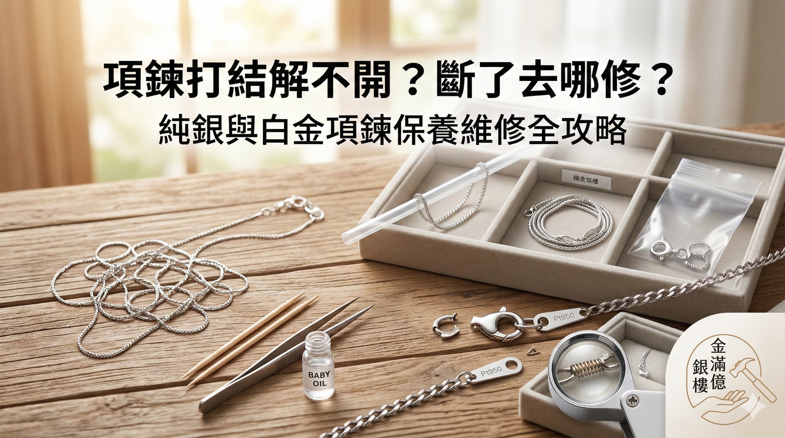 項鍊打結解不開？項鍊斷了去哪修？教你3招不傷鍊，斷掉也能修