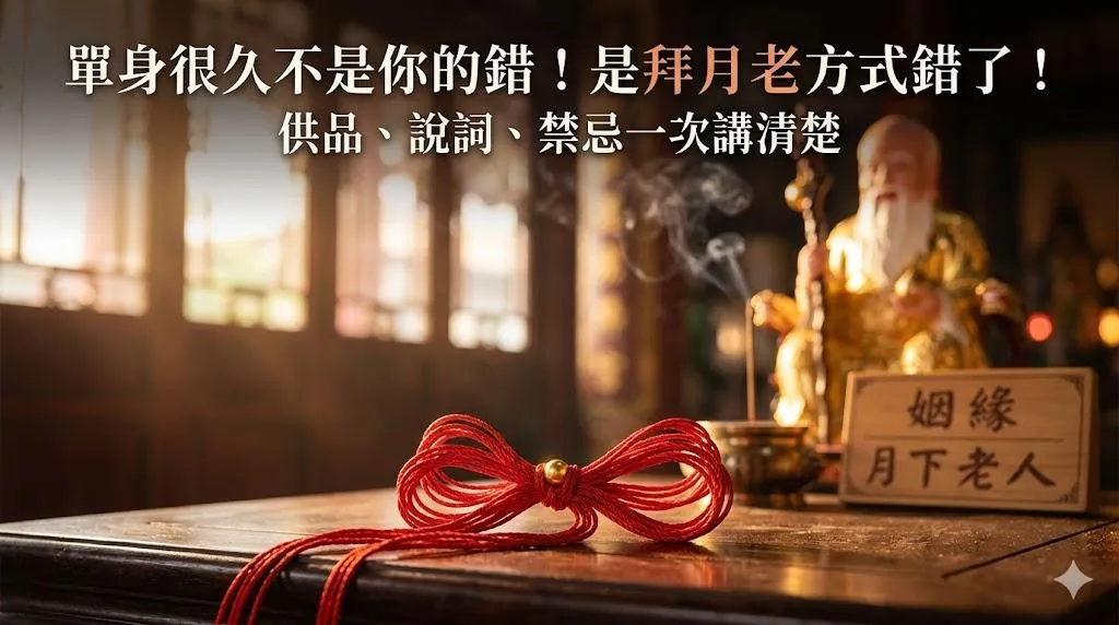 單身很久不是你的錯！是拜月老方式錯了！供品、說詞、禁忌一次講清楚