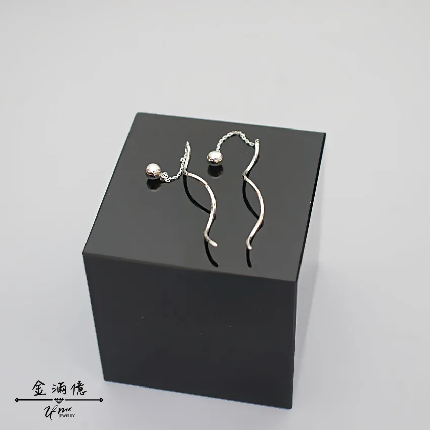 旋轉舞 (兩種戴法) -女生白金耳環|鉑金耳環