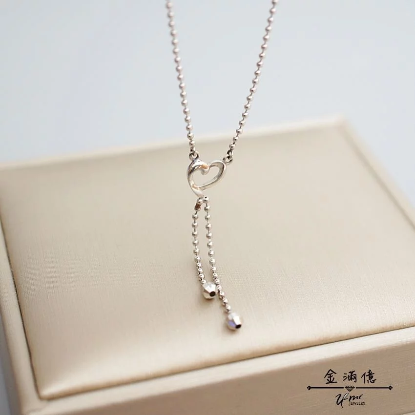鉑金小套鍊-我心飄逸- 白金項鍊_01