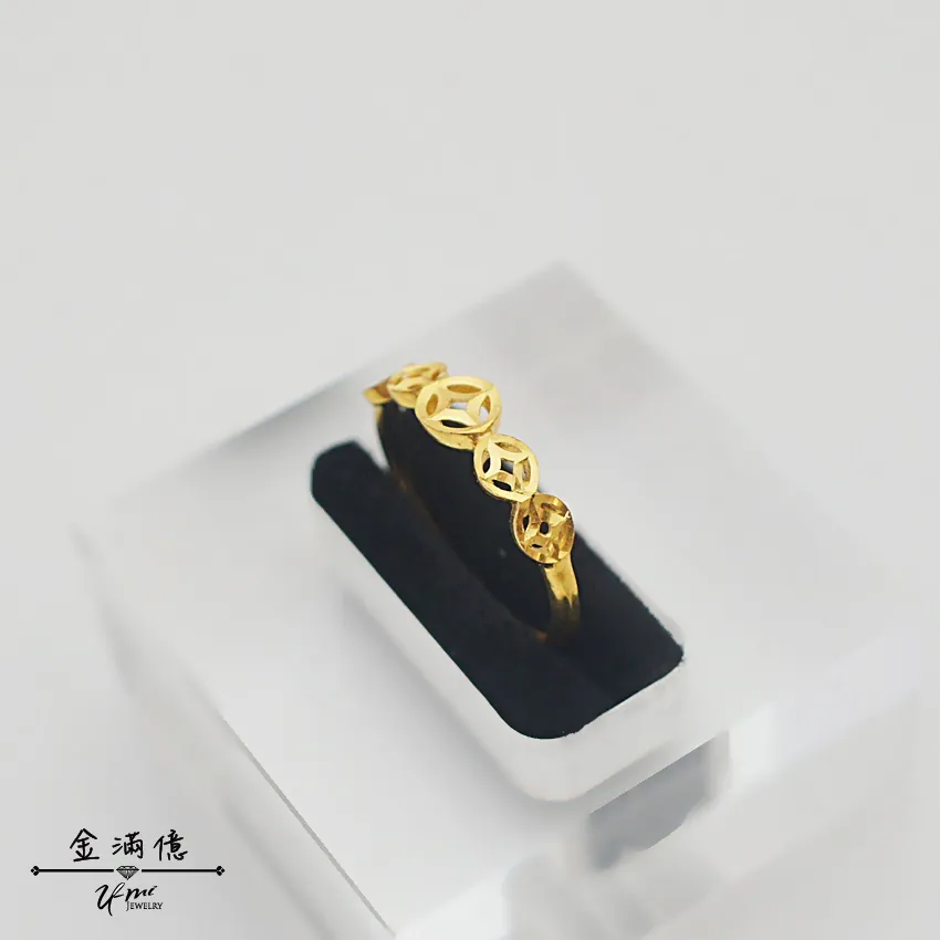 亮面古錢造型-黃金戒指｜女生金戒指|金滿億台南銀樓_02