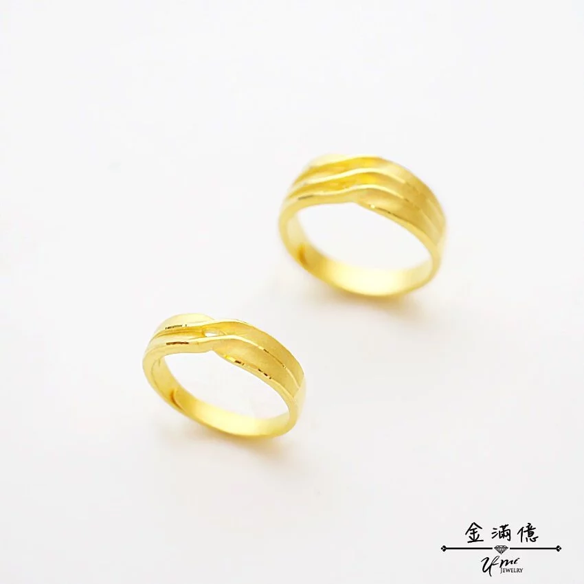 黃金戒指-水到渠成-黃金對戒_01
