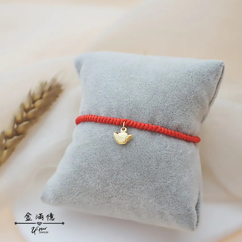 黃金彌月滿月禮物-招財進寶金元寶- 黃金手鍊_03