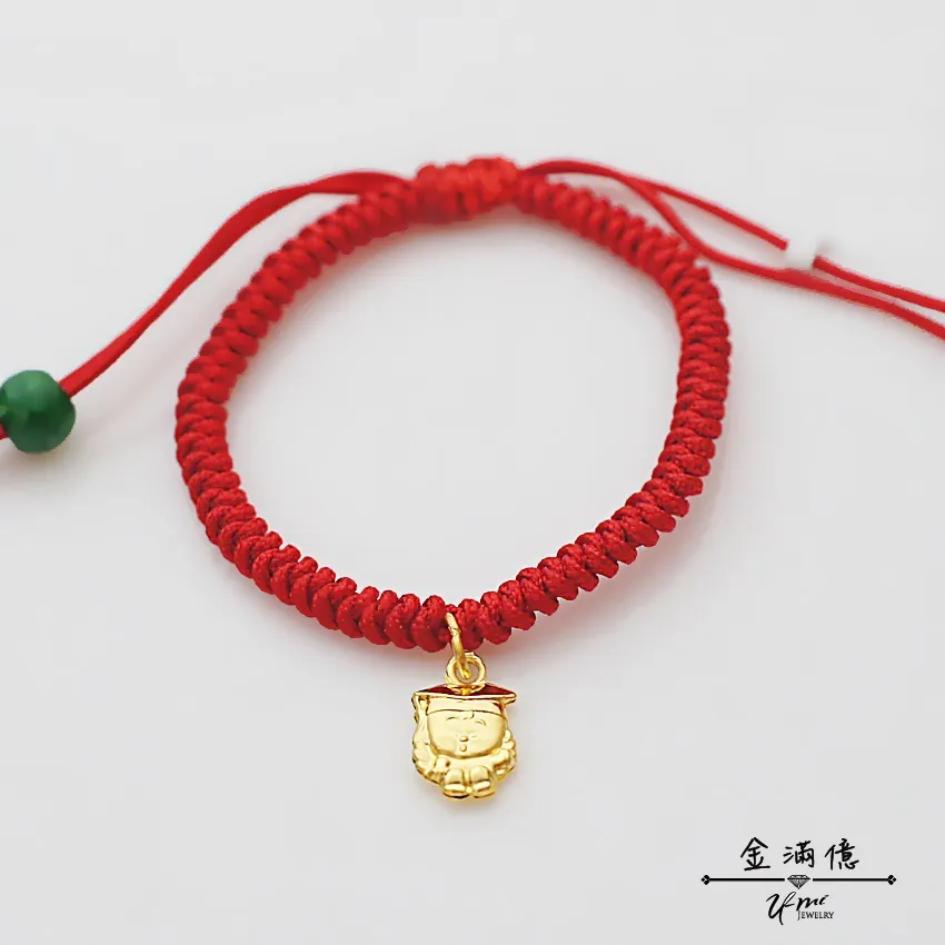 黃金彌月滿月禮物-小博士- 黃金手鍊_01