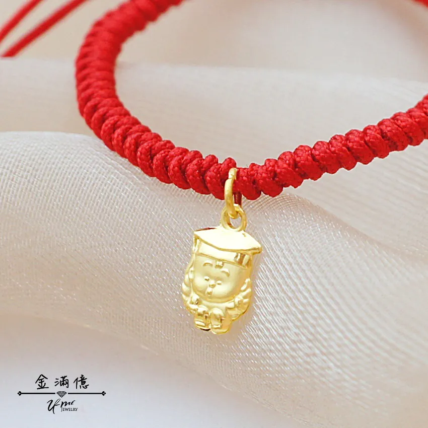 黃金彌月滿月禮物-小博士- 黃金手鍊_02