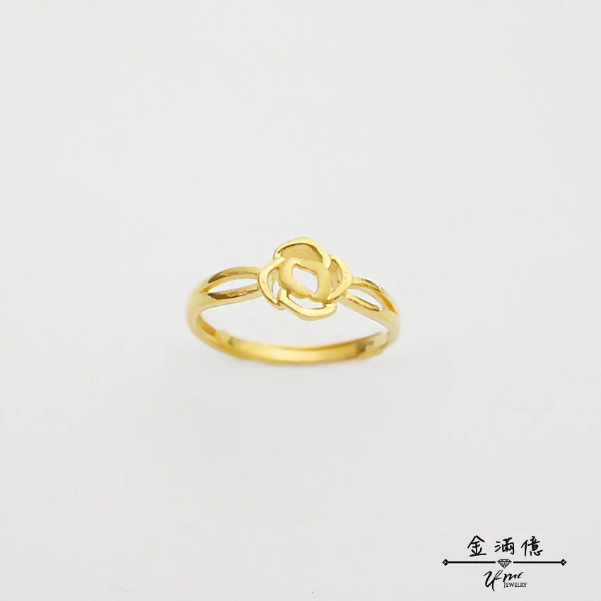 香味薔薇-黃金戒指｜女生金戒指|金滿億台南銀樓_01