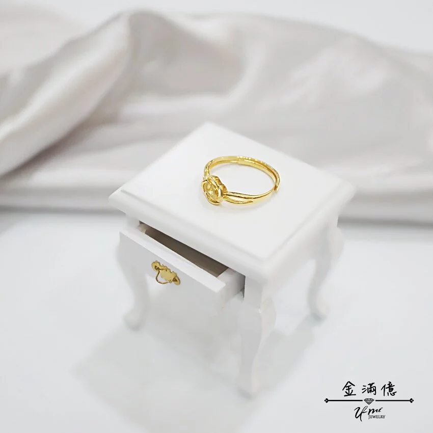 香味薔薇-黃金戒指｜女生金戒指|金滿億台南銀樓_02