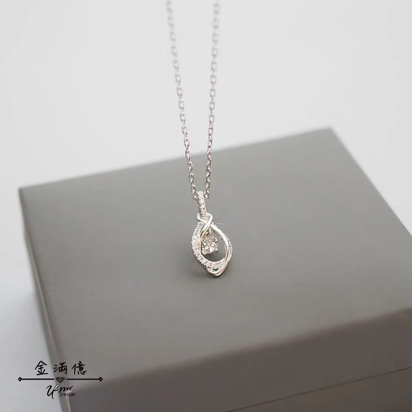 蘿蔓之鑽-白金墜子|女生白金項鍊