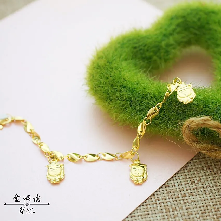 黃金小朋友手鍊-小博士- 黃金彌月金飾_02