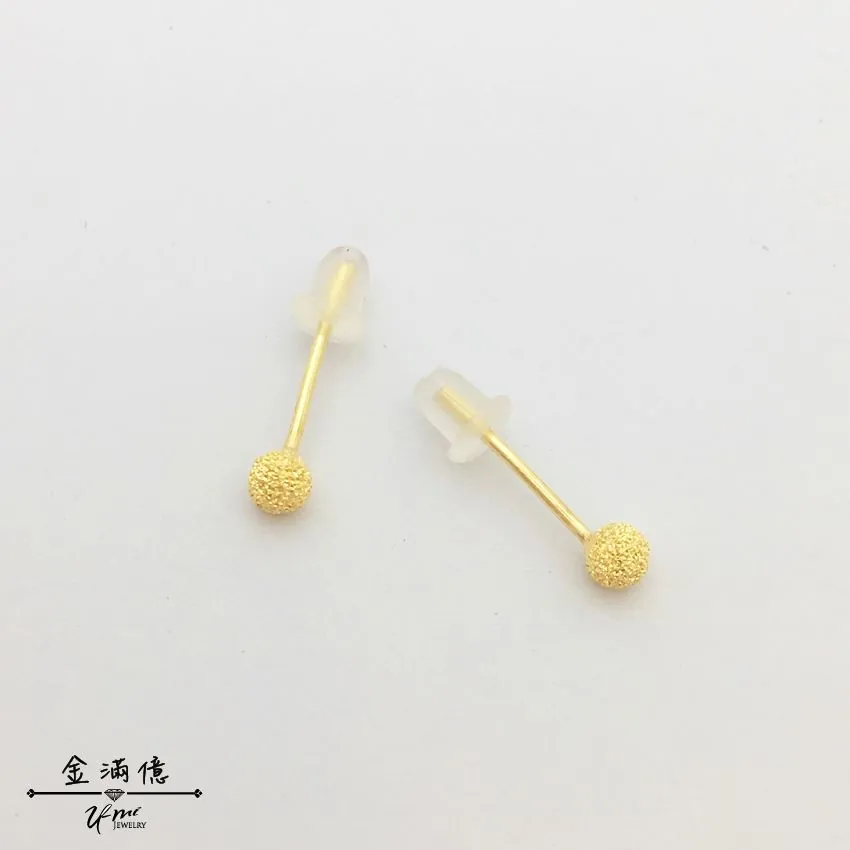 一亮鑽紗-黃金耳環-耳針式耳環