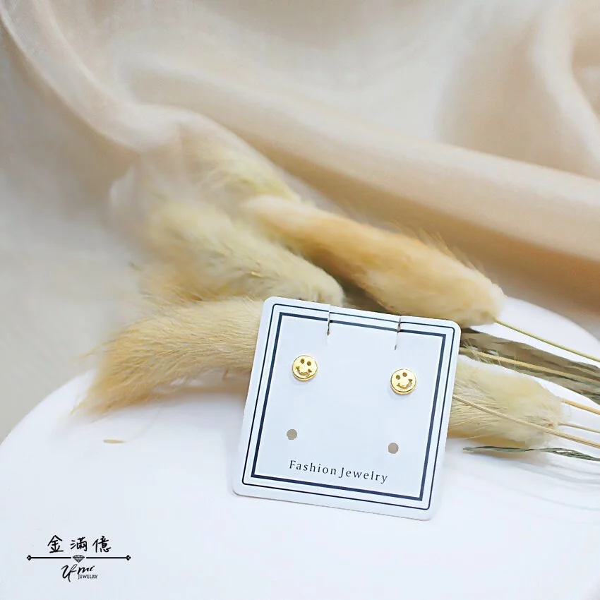 微笑笑臉-黃金耳環-黃金女生耳環|金滿億台南銀樓