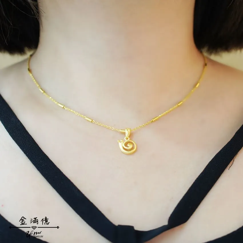 黃金墜飾-蝸牛慢慢- 黃金女生墜飾_03