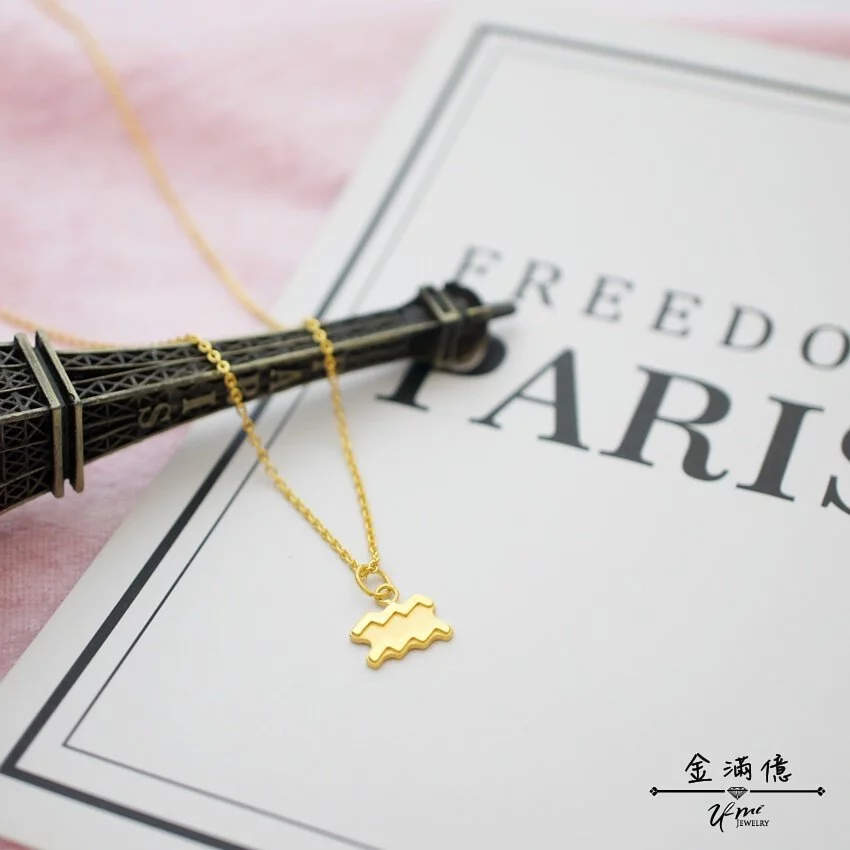 黃金墜飾-十二星座系列- 黃金項鍊_04