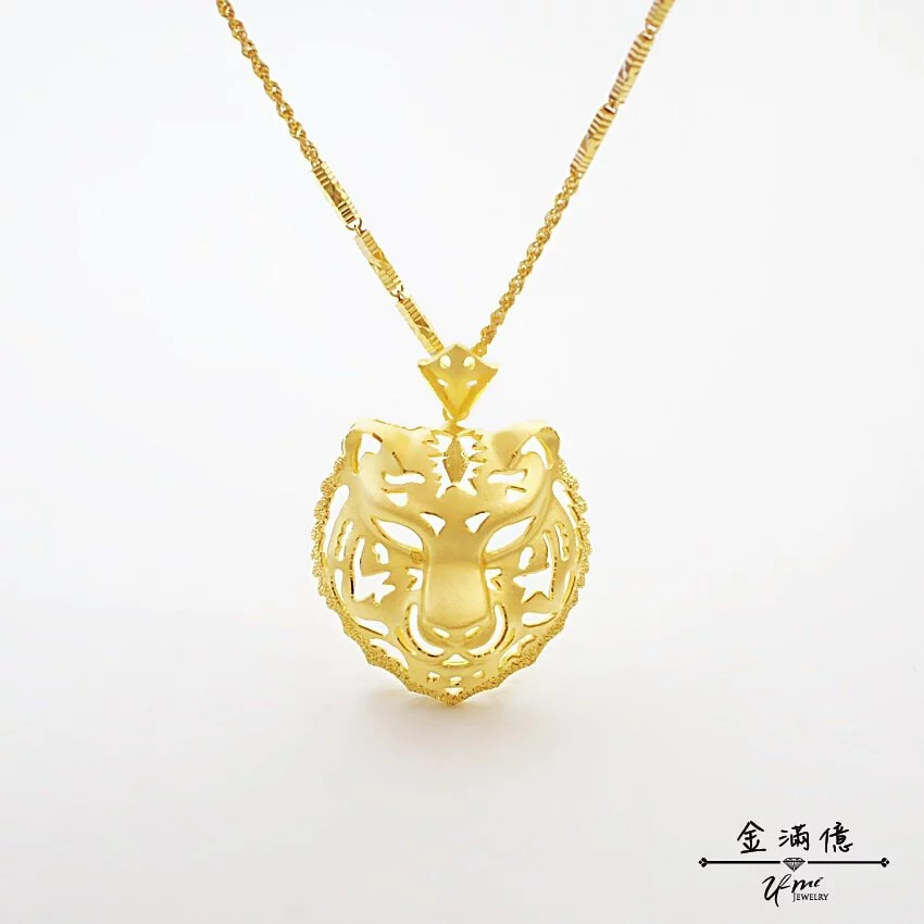 霸氣金老虎-黃金墜子- 黃金項鍊_01
