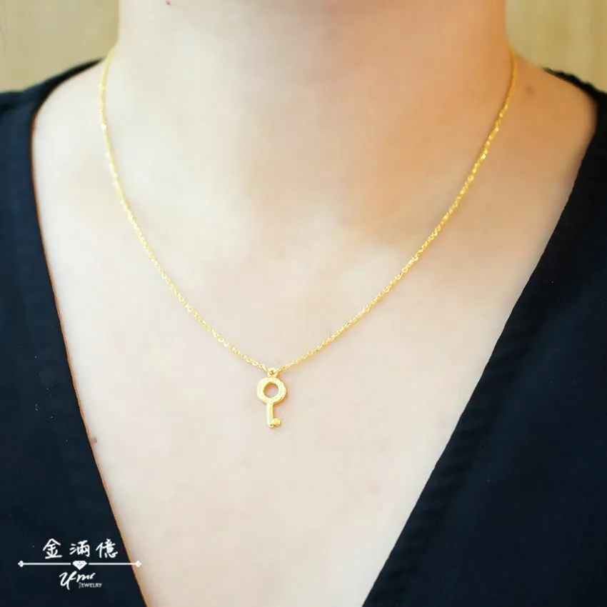 黃金項鍊-金鑰匙-黃金小套鍊_03