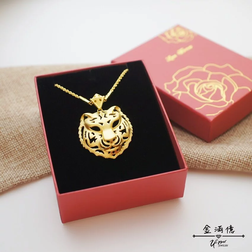 霸氣金老虎-黃金墜子- 黃金項鍊_03