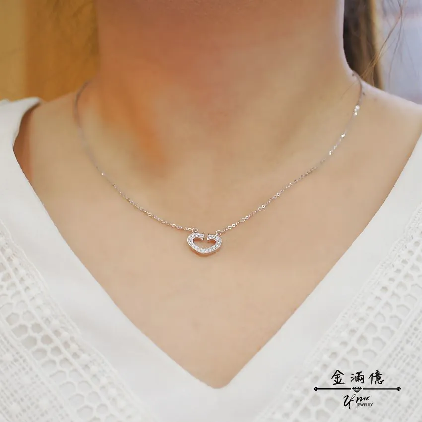 鉑金墜子-我心為你開 - 白金項鍊_03