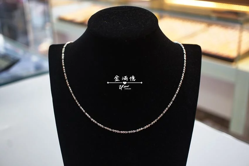 鉑金小套鍊-圓潤小珠珠造型 - 白金項鍊_03
