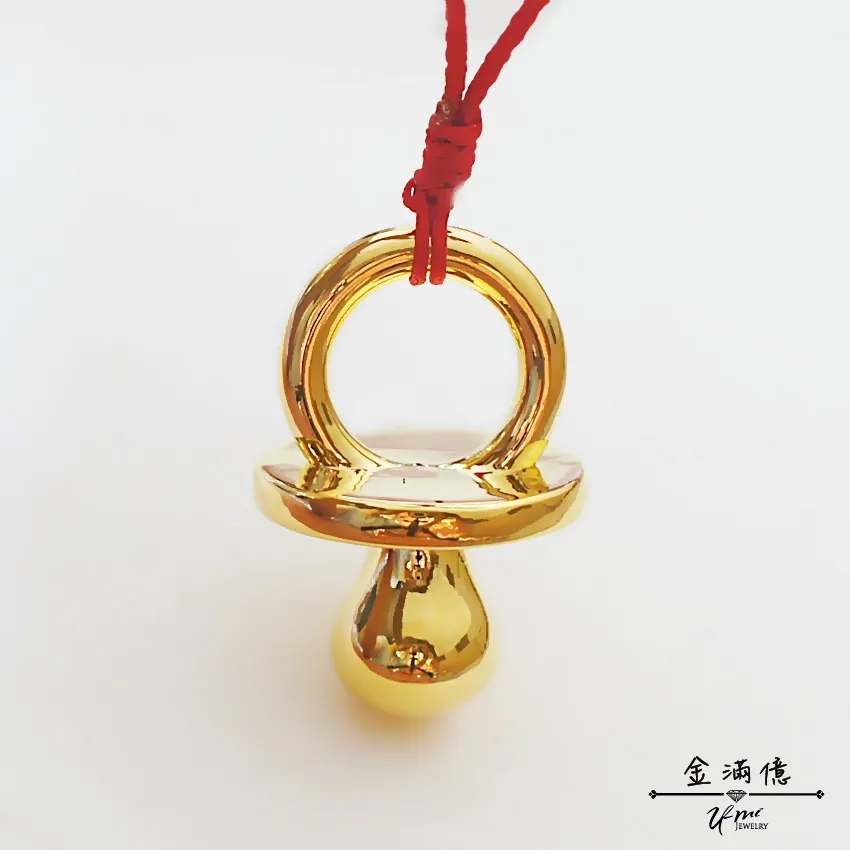 Q比金奶嘴-黃金墜子｜彌月金飾