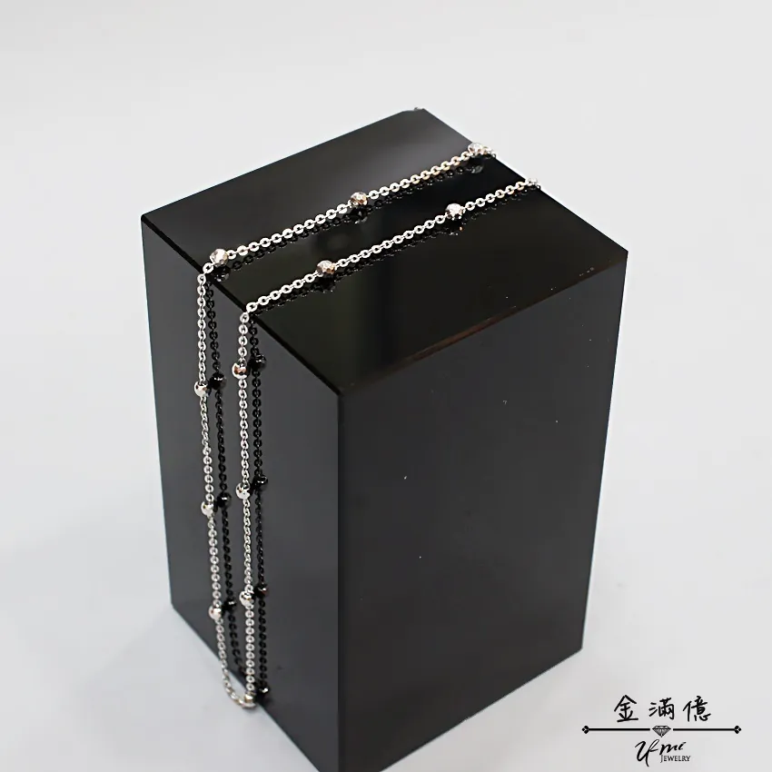 鉑金項鍊-光珠跳舞鍊-女生白金項鍊_01