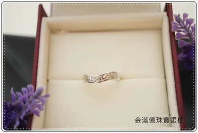 白金戒指-雕刻造型-女戒01
