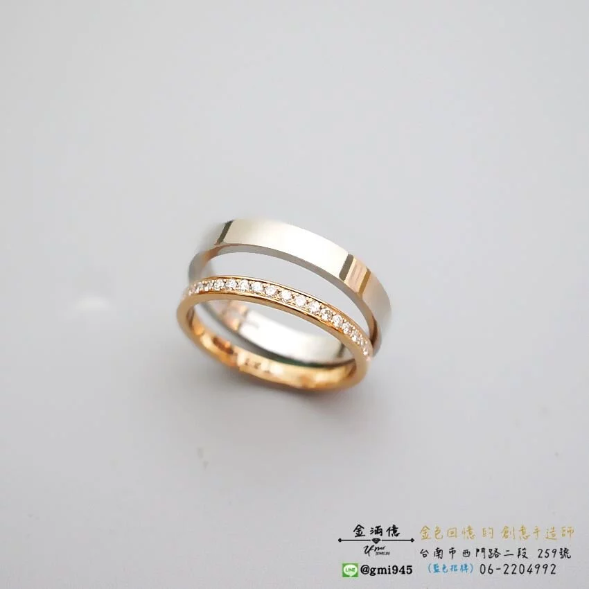 直男與溫柔女-白金對戒|鑽石戒指