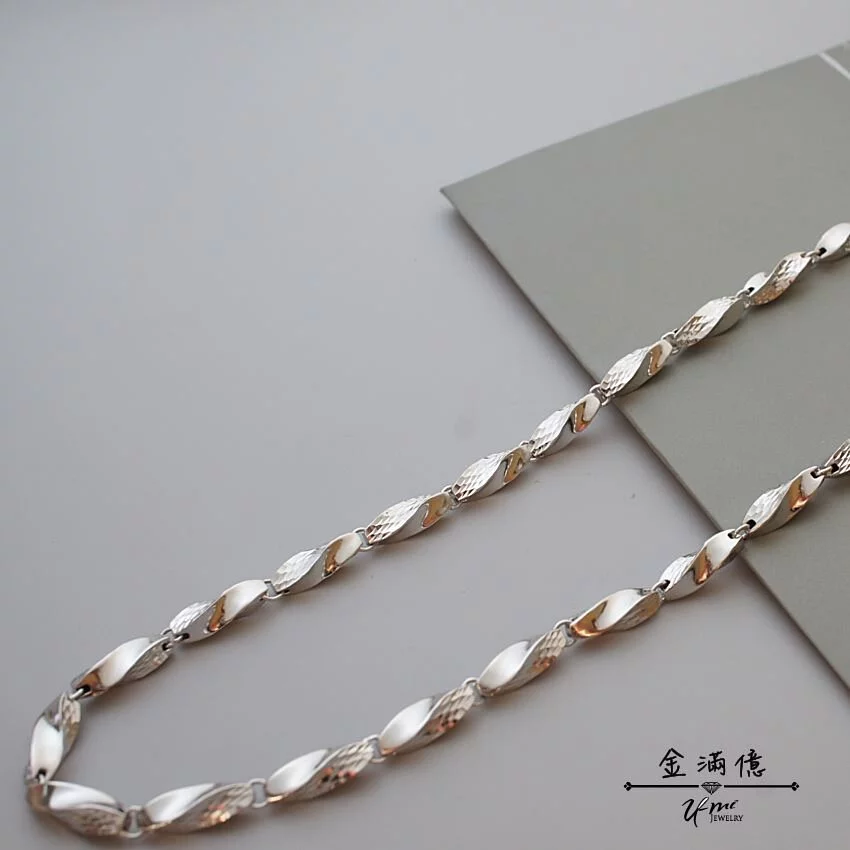 粗曠大扭轉造型-男生白金項鍊-鉑金項鍊|金滿億台南銀樓-02