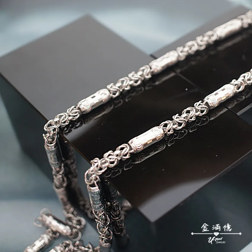 白金管金剛鍊-男生白金項鍊|鉑金項鍊