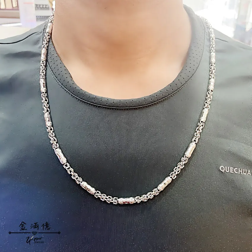 白金管金剛鍊-男生白金項鍊-鉑金項鍊|金滿億台南銀樓-03