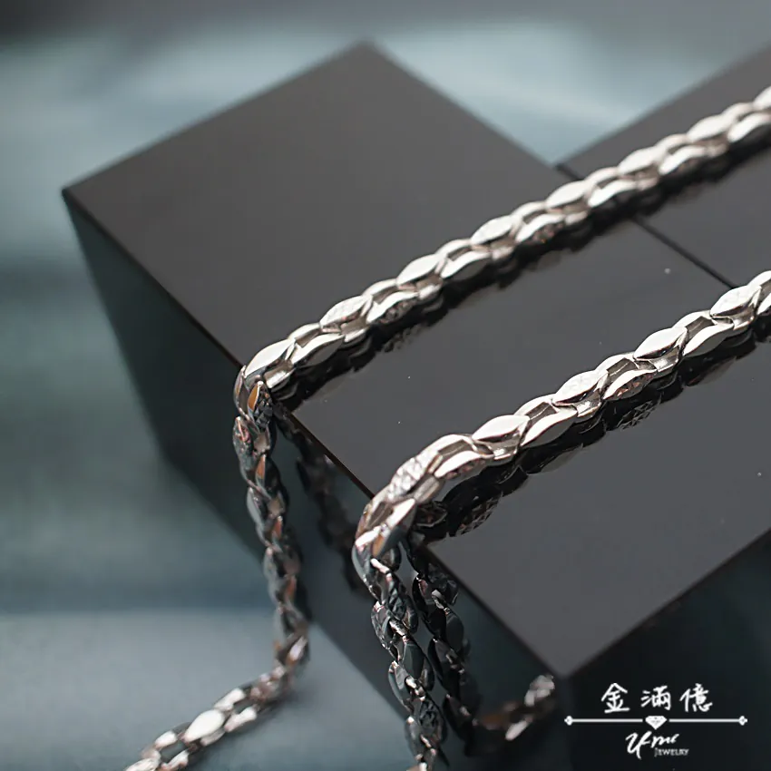 幾何拼接個性風-男生白金項鍊|鉑金項鍊