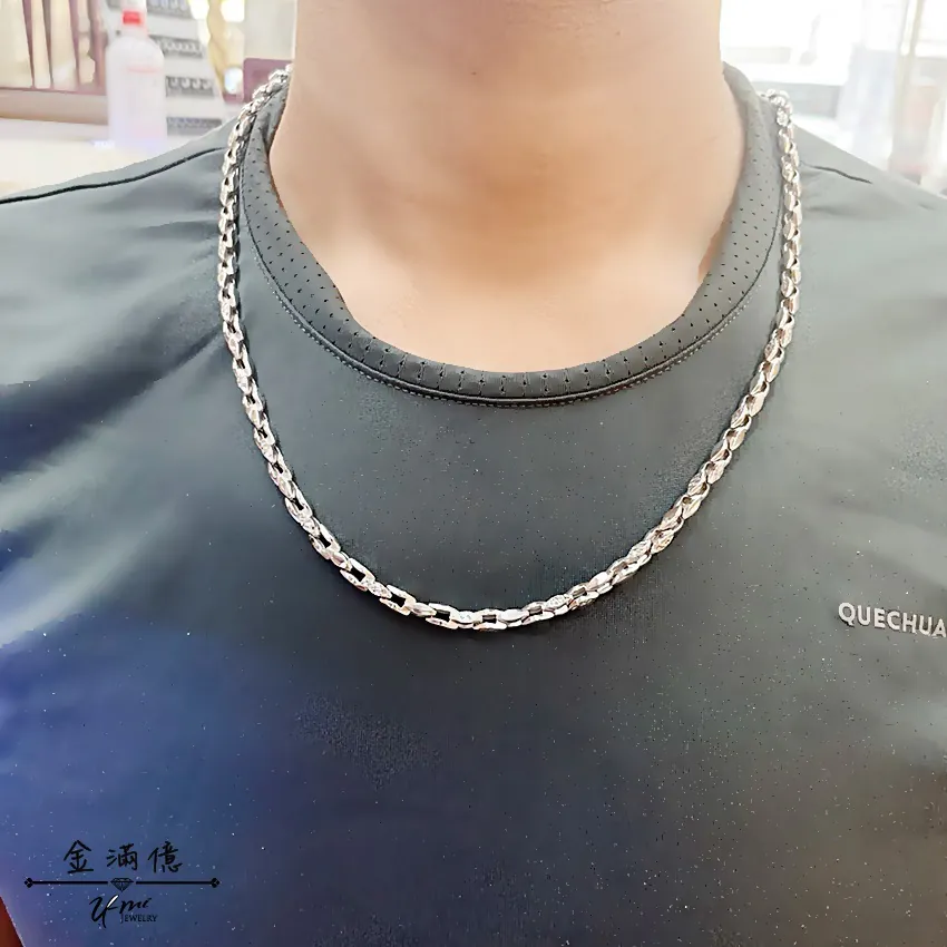 幾何拼接個性風-男生白金項鍊-鉑金項鍊|金滿億台南銀樓-03