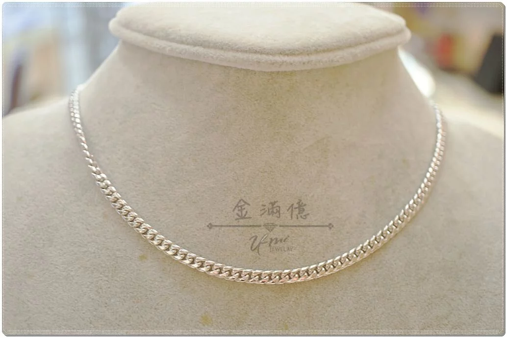 經典鱔魚骨造型-男生白金項鍊|鉑金項鍊
