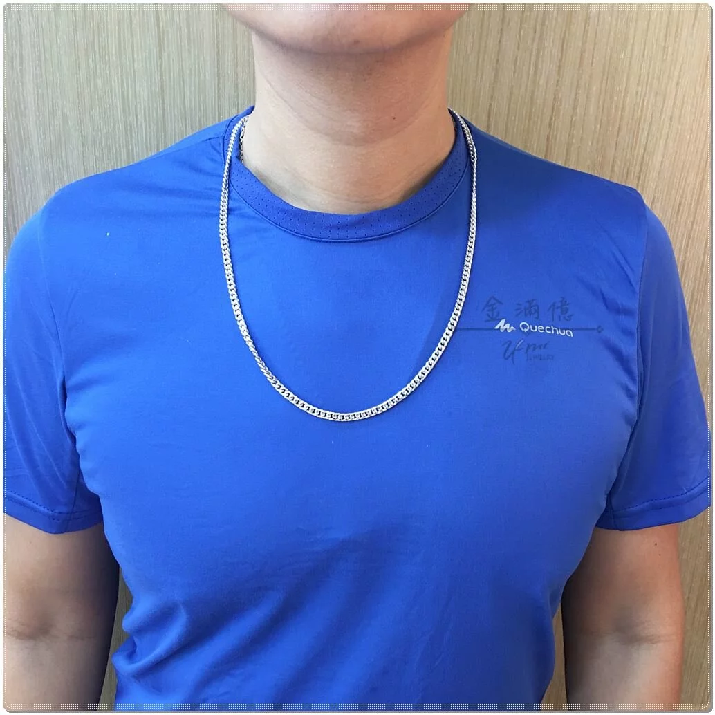 經典鱔魚骨造型-男生白金項鍊-鉑金項鍊|金滿億台南銀樓-03