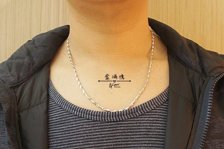 時尚瓜子削花-男生白金項鍊-鉑金項鍊|金滿億銀樓-03