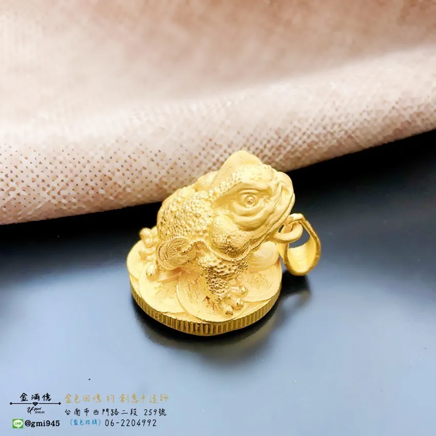 客製化飾品-三腳蟾蜍造型-黃金擺件|禮品