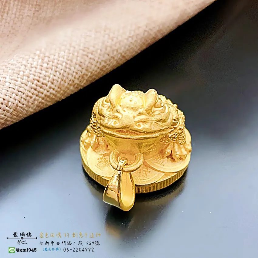 客製化飾品-三腳蟾蜍造型-黃金擺件|禮品