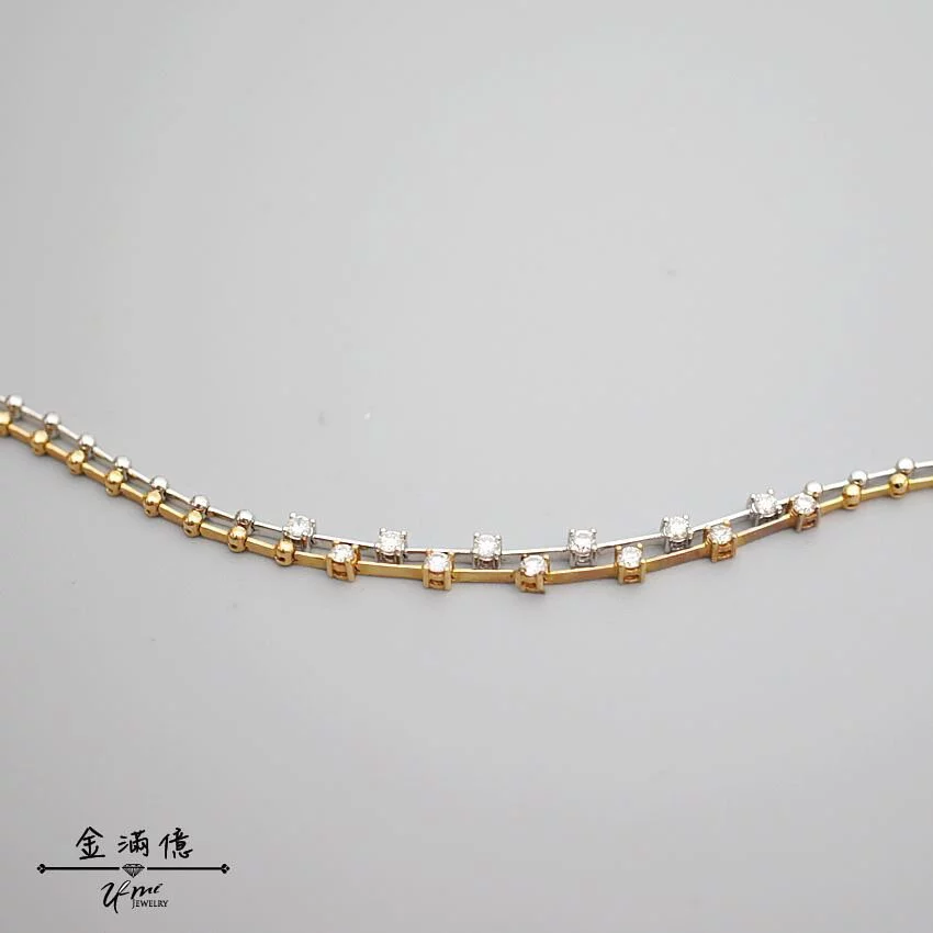 鑽石手鍊_耀眼相伴-天然鑽石女生手鍊_01