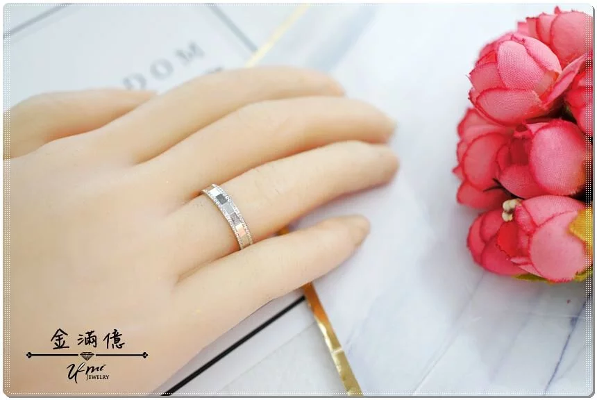 白金對戒- 方格鏡面- 鉑金結婚戒指_04