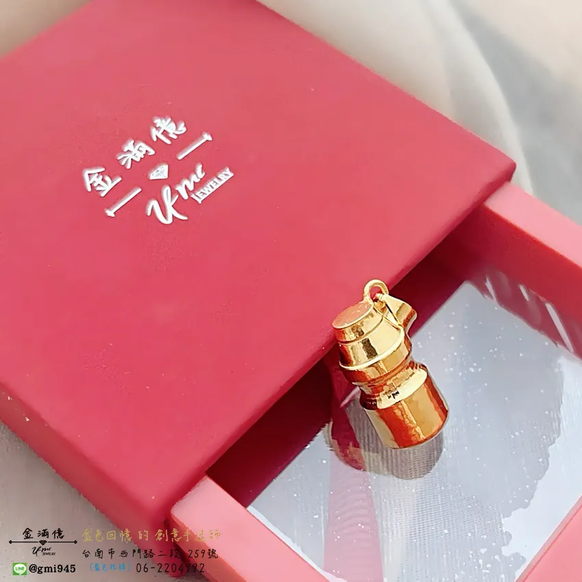 客製化飾品-養樂多造型-神明黃金-黃金項鍊(2)