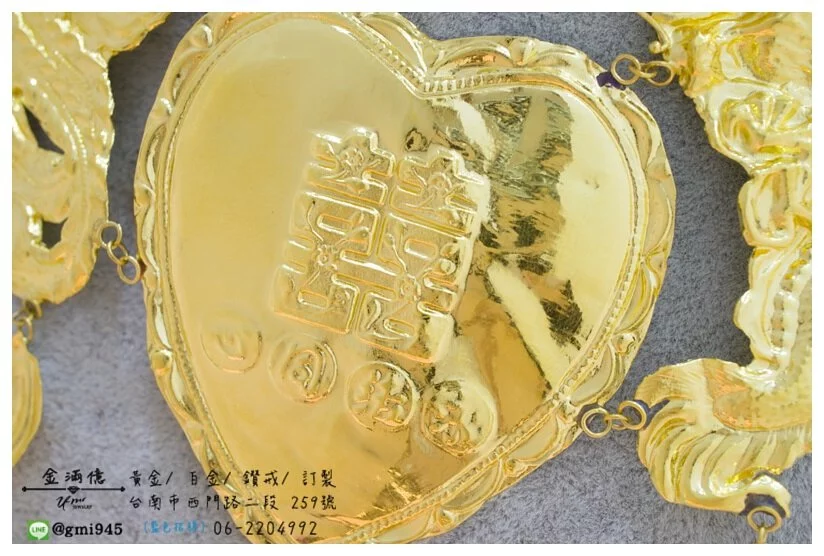 傳統復古金飾- 龍鳳薄片套鍊 - 黃金結婚金飾_02